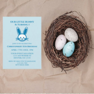 Little Bunny 1. Geburtstag Einladung