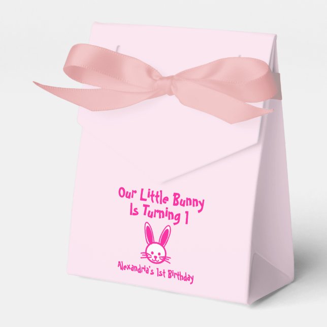 Little Bunny 1. Geburtstag Geschenkschachtel (Vorderseite)