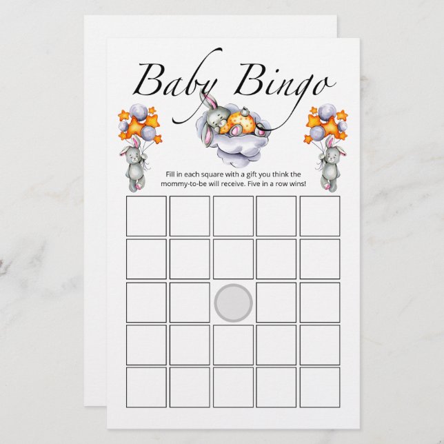 Little Bunny Baby Bingo Spiel (Vorne/Hinten)
