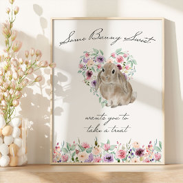 Little Bunny Baby Shower Gevor Table Poster
