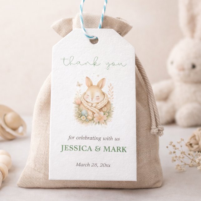 Little Bunny Baby Shower Thank You Geschenkanhänger (Von Creator hochgeladen)