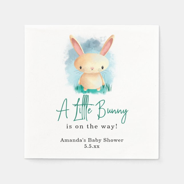 Little Bunny - Babydusche Serviette (Vorderseite)