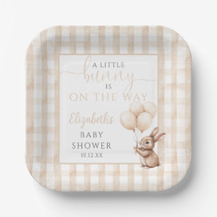 Little Bunny Balloons Gender Neutral Baby Dusche Pappteller