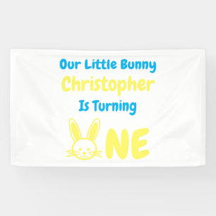 Little Bunny Boy 1. Geburtstag Banner