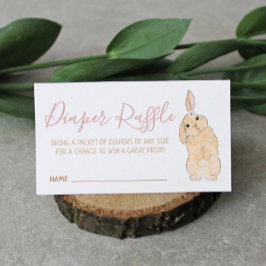 Little Bunny Diaper Raffle Begleitkarte