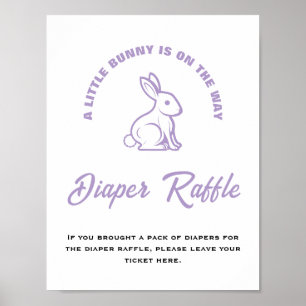 Little Bunny Easter Baby Duschdusche Windeln Raffl Poster