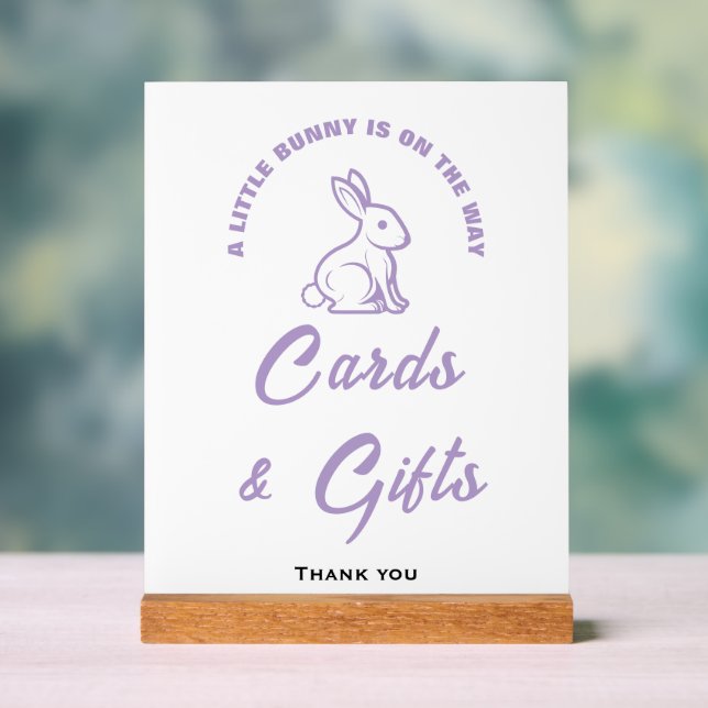 Little Bunny Easter Baby Showkarten & Geschenkguts Acrylschild (Neutral)