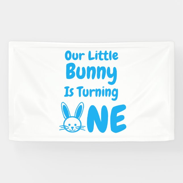 Little Bunny First Geburtstag Banner (Horizontal)
