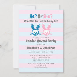 Little Bunny Gender Reveal Einladung