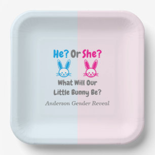 Little Bunny Gender Reveal Pappteller