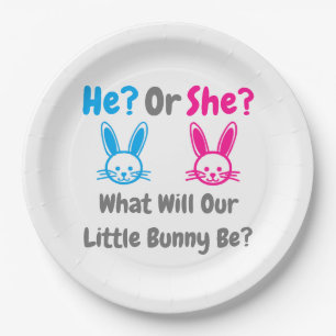 Little Bunny Gender Reveal Pappteller
