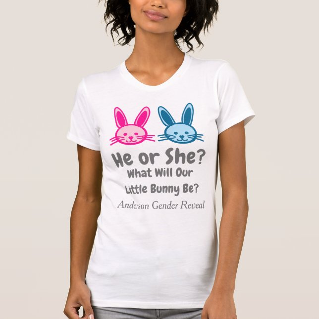 Little Bunny Gender Reveal T-Shirt (Vorderseite)