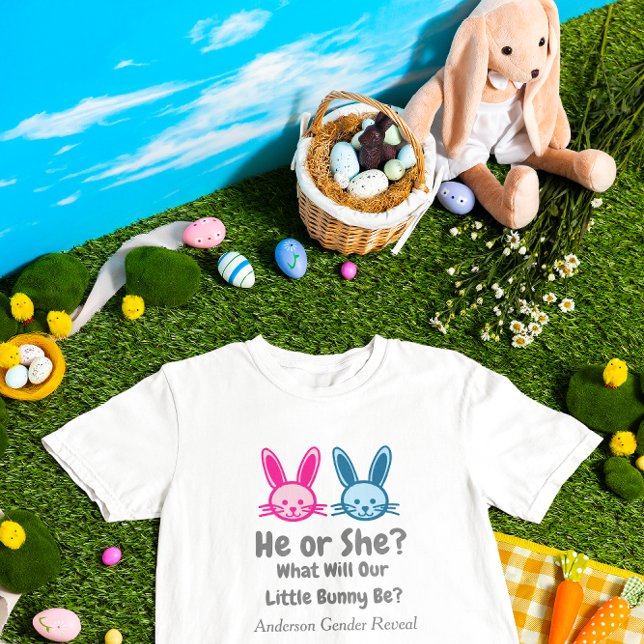 Little Bunny Gender Reveal T-Shirt (Von Creator hochgeladen)