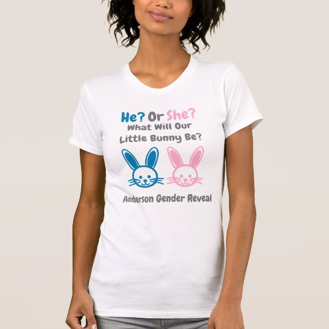 Little Bunny Gender Reveal T - Shirt (Vorderseite)