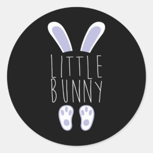 Little Bunny Happy Ostereier Jagd Sonniges Ostern Runder Aufkleber