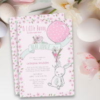 Little Bunny mit Balloon Niedlich Girl Baby Dusche