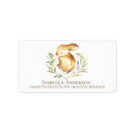Little Bunny Neutral Baby Duwer Address Label Adressaufkleber