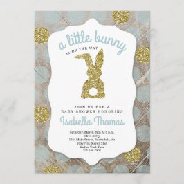 Little Bunny Oaster Theme Babydusche für Junge Einladung