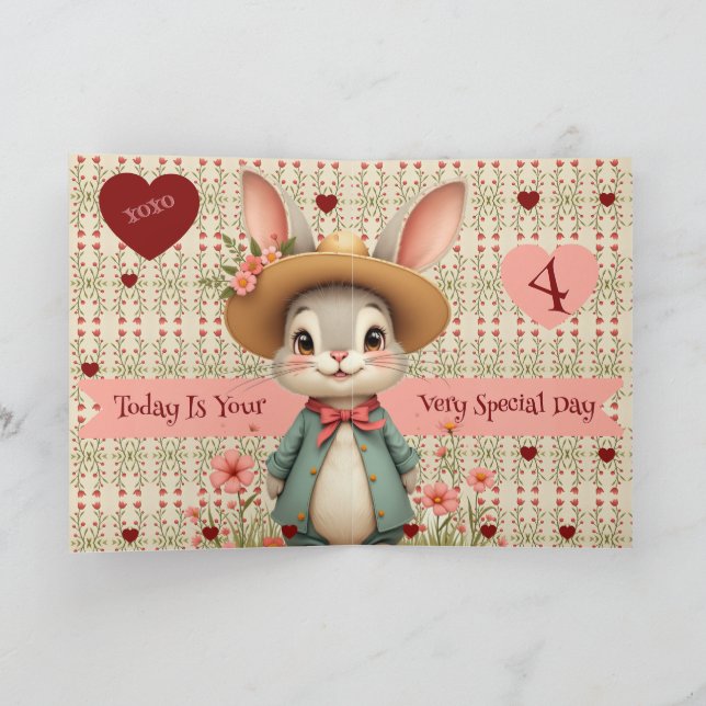 Little Bunny Special zum Geburtstag Karte (Innenseite)