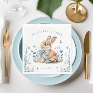 Little Bunny Wildblume Baby Shower Boy Serviette
