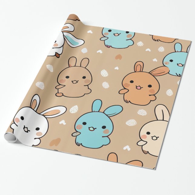 Little Bunny Wrapping Paper Geschenkpapier (Ungerollt)