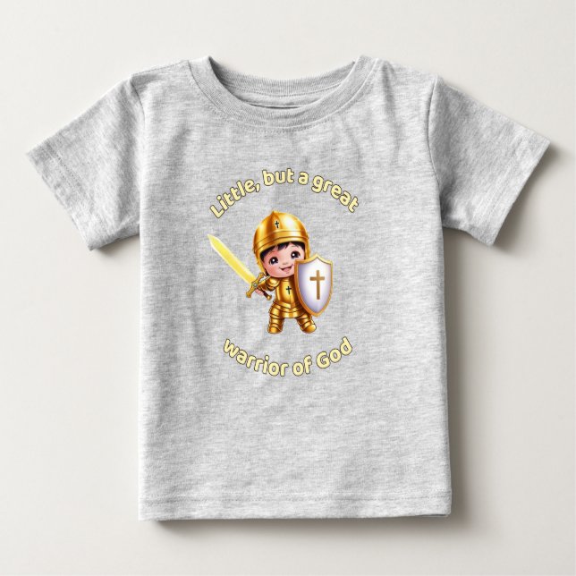 Little but a great warrior of God  Baby T-shirt (Vorderseite)