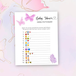 Little Butterflies - Baby-Dusche Emoji-Picktionary