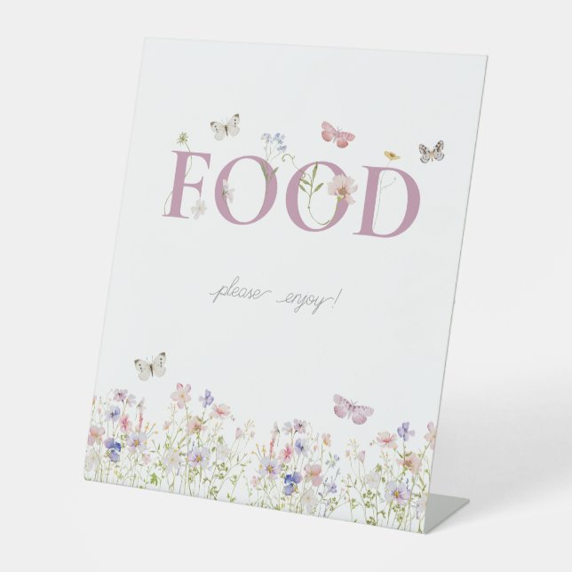 Little Butterfly 1. Geburtstagsnahrung Sockelschild (Vorderseite)