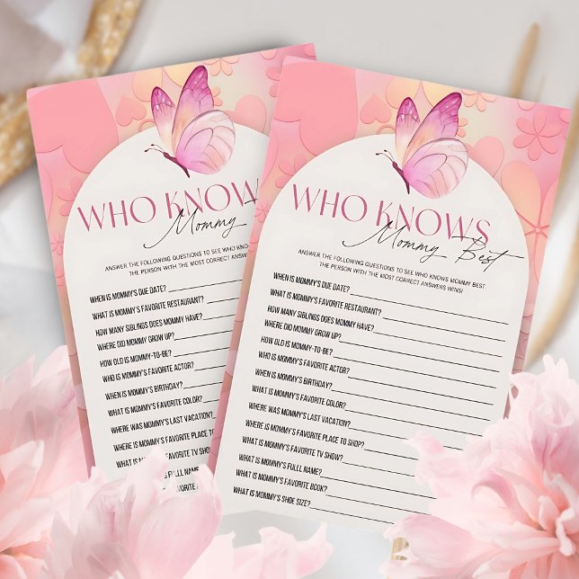 Little Butterfly Baby Dusche Wer Mommy Best kennt (Von Creator hochgeladen)