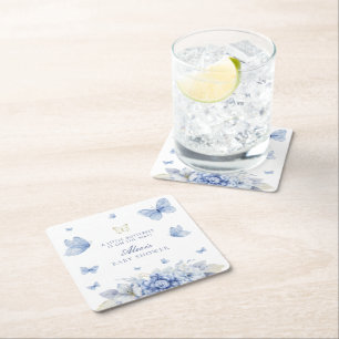 Little Butterfly Boy Baby Dusche Rechteckiger Pappuntersetzer