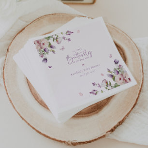 Little Butterfly Garden Floral Baby Dusche Serviette