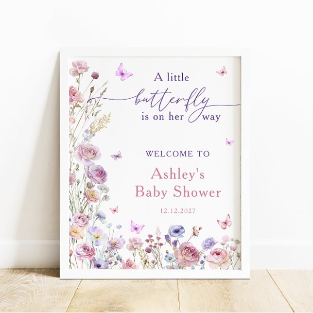 Little Butterfly Garden Girl Baby Dusche Willkomme Poster (Von Creator hochgeladen)