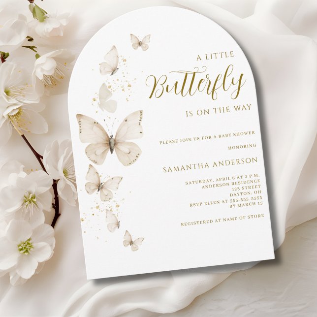 Little Butterfly Gender Neutral Baby Dusche Einladung (Von Creator hochgeladen)