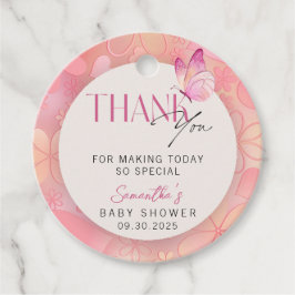 Little Butterfly on Way Baby Shower Danke Geschenkanhänger