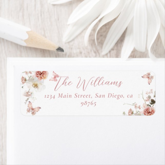 Little Butterfly Pink Floral Baby Girl Dusche (Insitu)