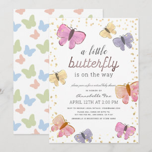 Little Butterfly Virtual Baby Dusche Einladung