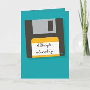 Little Byte ältere Diskette Geburtstagskarte Karte