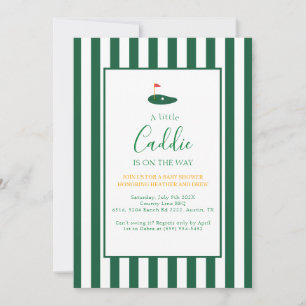 Little Caddie Golf-Baby-Party für Paare Einladung