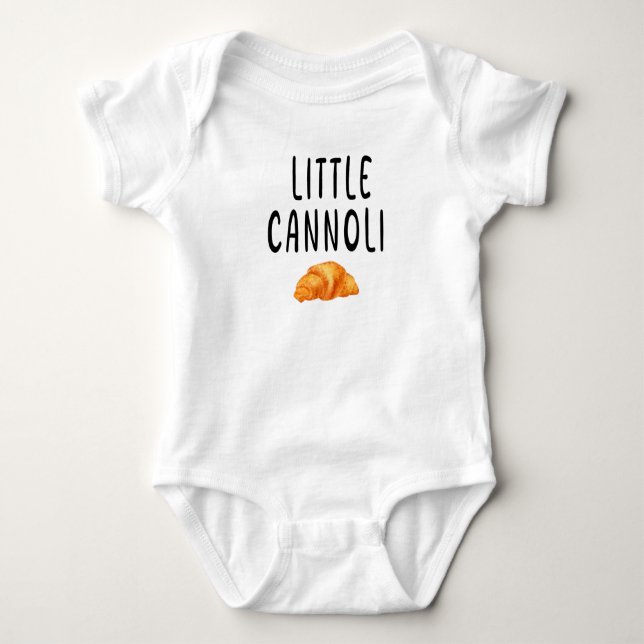 Little Cannoli Baby Pastry Shirt, Hipster Baby Strampler (Vorderseite)