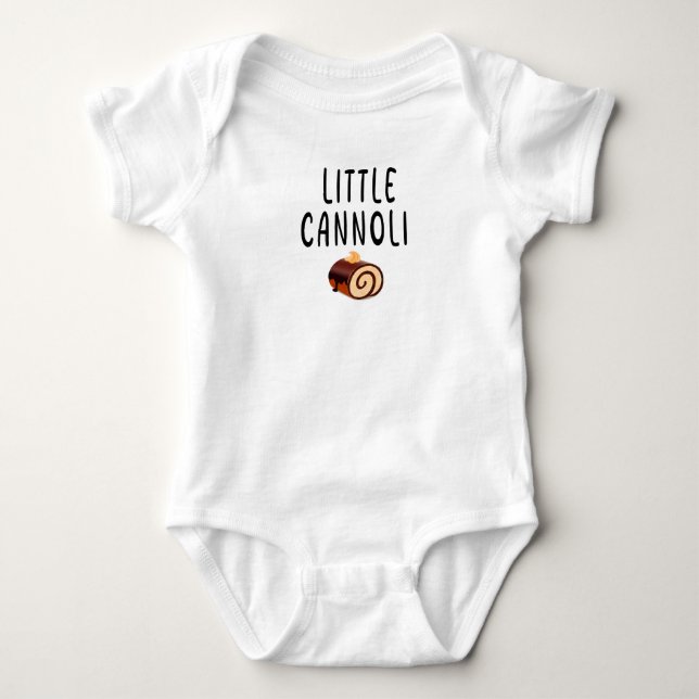 Little Cannoli Baby Pastry Shirt, Hipster Baby Strampler (Vorderseite)