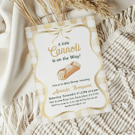 Little Cannoli Neutral Beige Italian Baby Shower Einladung