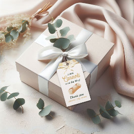 Little Cannoli Neutral Beige Italian Baby Shower Geschenkanhänger