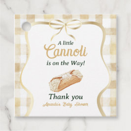 Little Cannoli Neutral Beige Italian Baby Shower Geschenkanhänger