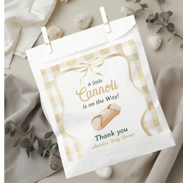 Little Cannoli Neutral Beige Italian Baby Shower Geschenktütchen (Von Creator hochgeladen)