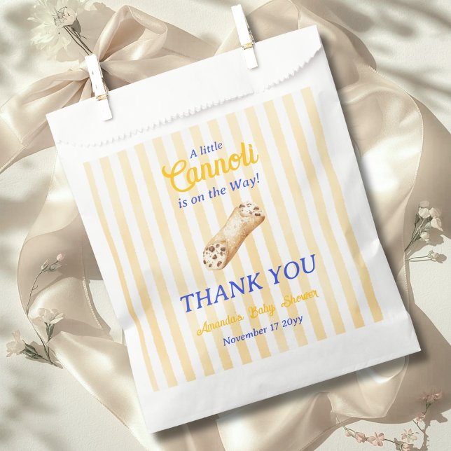 Little Cannoli Yellow Blue Italian Baby Shower Geschenktütchen (Von Creator hochgeladen)
