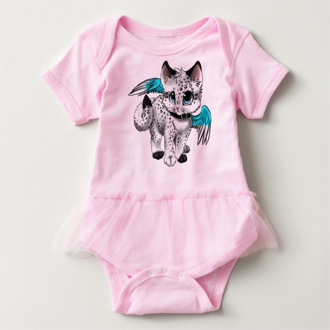 Little Cartoon Angel Cat Baby T-shirt (Vorderseite)
