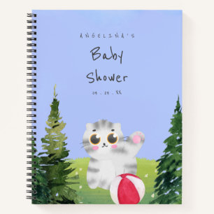 Little Cat Baby Shower Geschenkliste Notizbuch