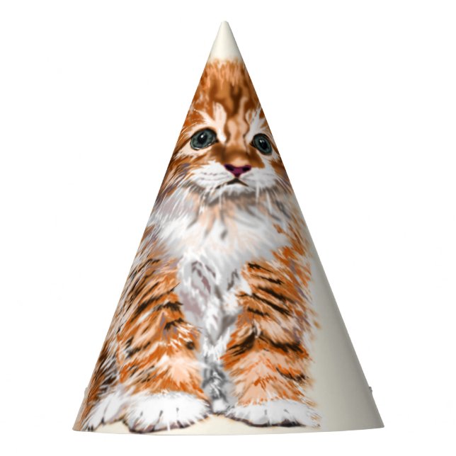 Little Cat Party Hat Kitten Partyhütchen (Vorderseite)