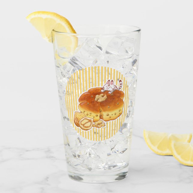 Little Cat & Walnut bread Glas (Vorderseite Ice)