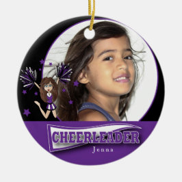 Little Cheerleader - DIY Foto - Lila Keramikornament